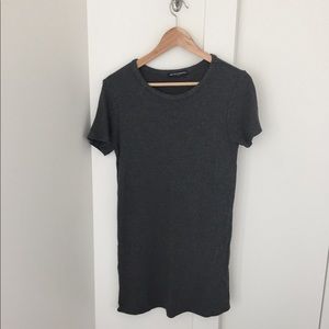 Brandy Melville ribbed grey dress